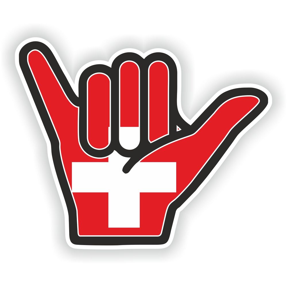 Swiss Shaka Hand Hang Loose