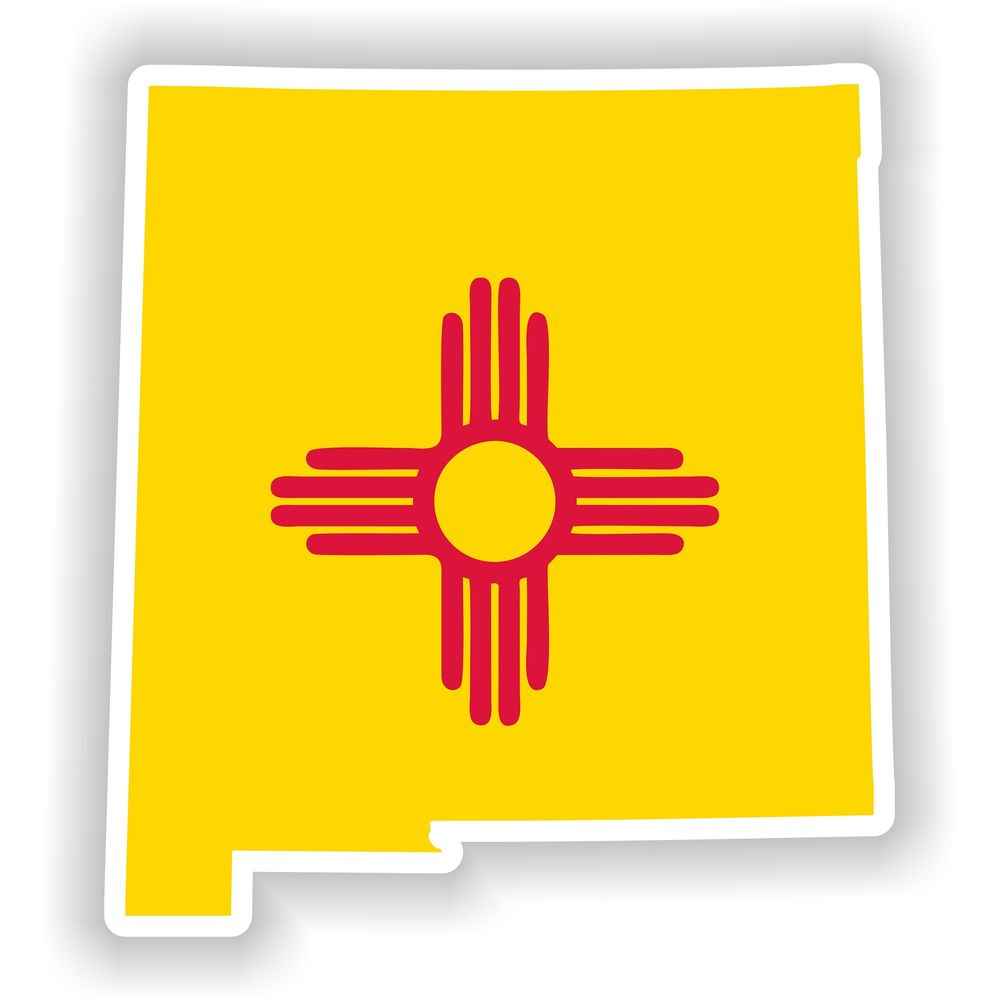 New Mexico Map Flag