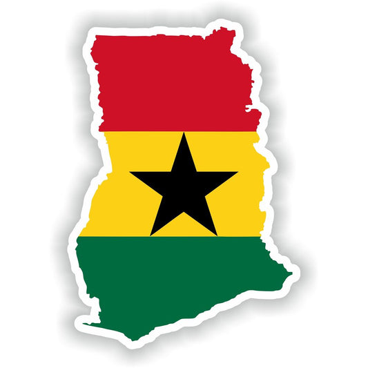 Ghana Map Flag