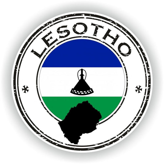 Lesotho Seal Round Flag