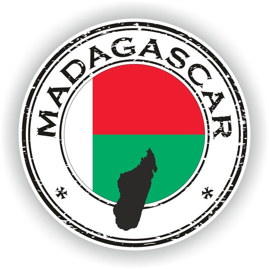 Madagascar Seal Round Flag