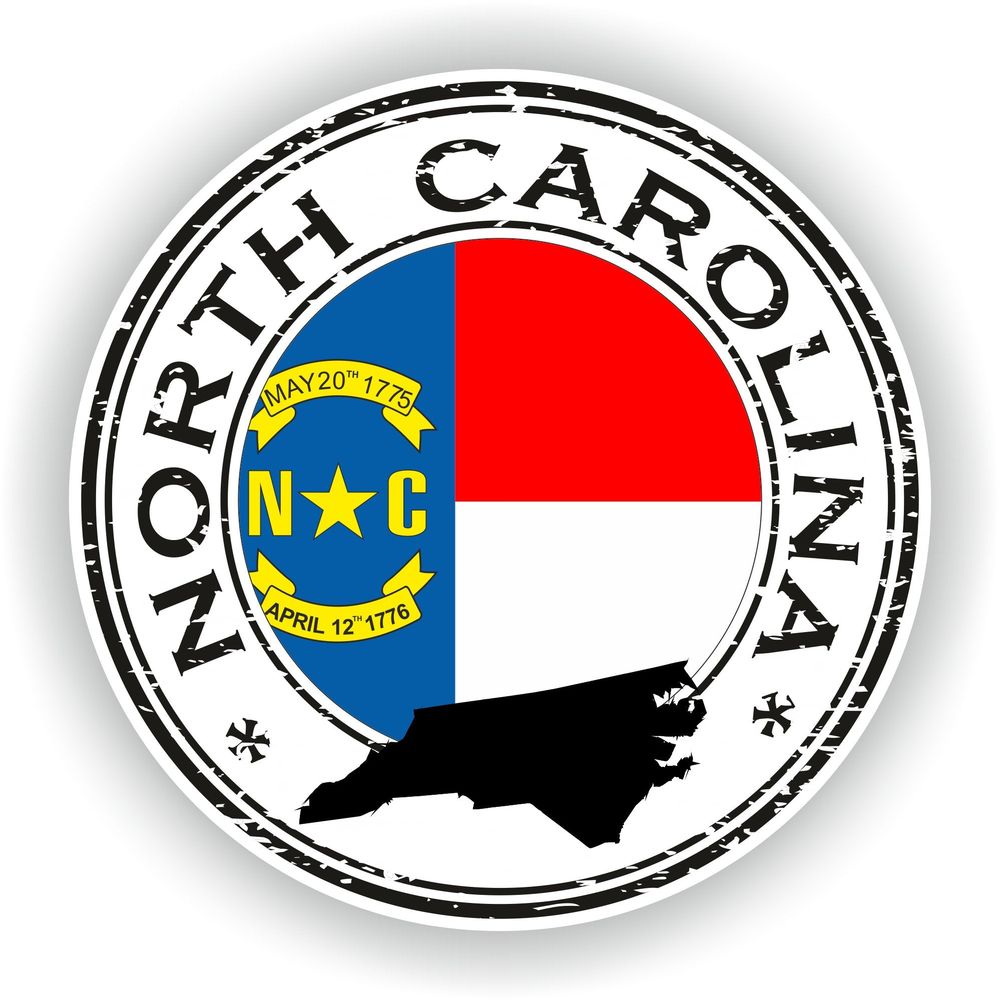 North Carolina Seal Round Flag