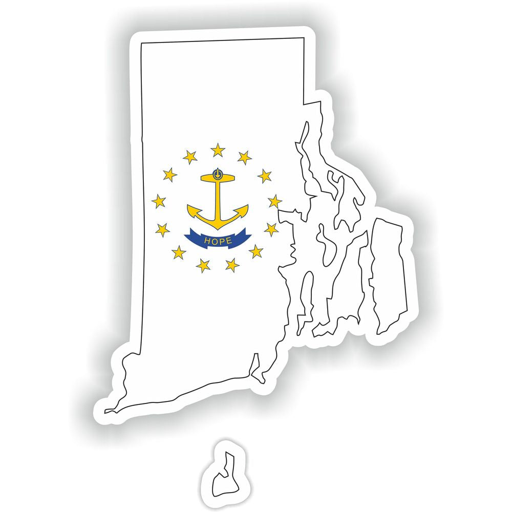 Rhode Island Map Flag