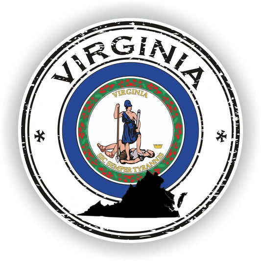Virginia Seal Round Flag