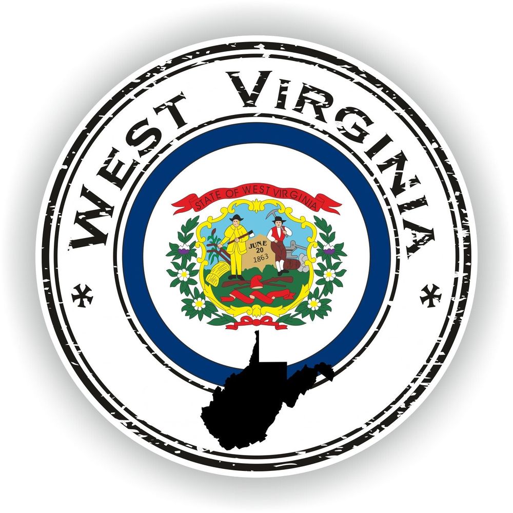 West Virginia Seal Round Flag