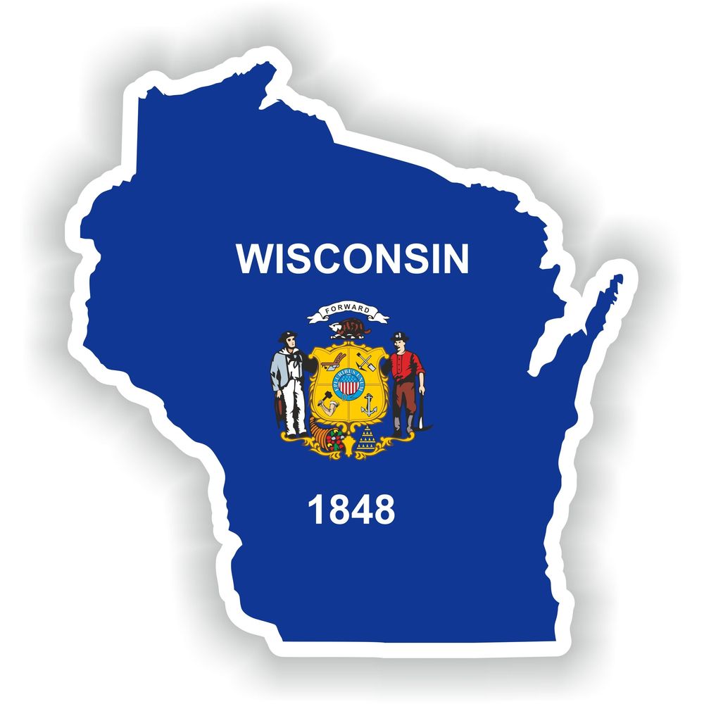 Wisconsin Map Flag