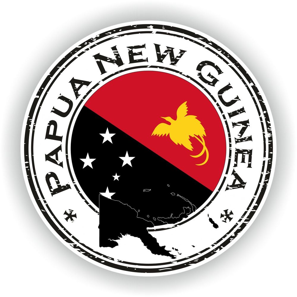 Papua New Guinea Seal Round Flag