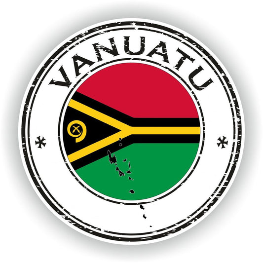 Vanuatu Seal Round Flag