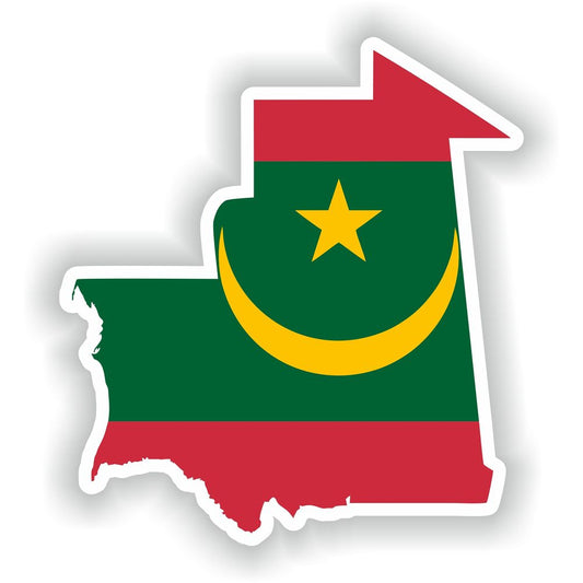 Mauritania Map Flag