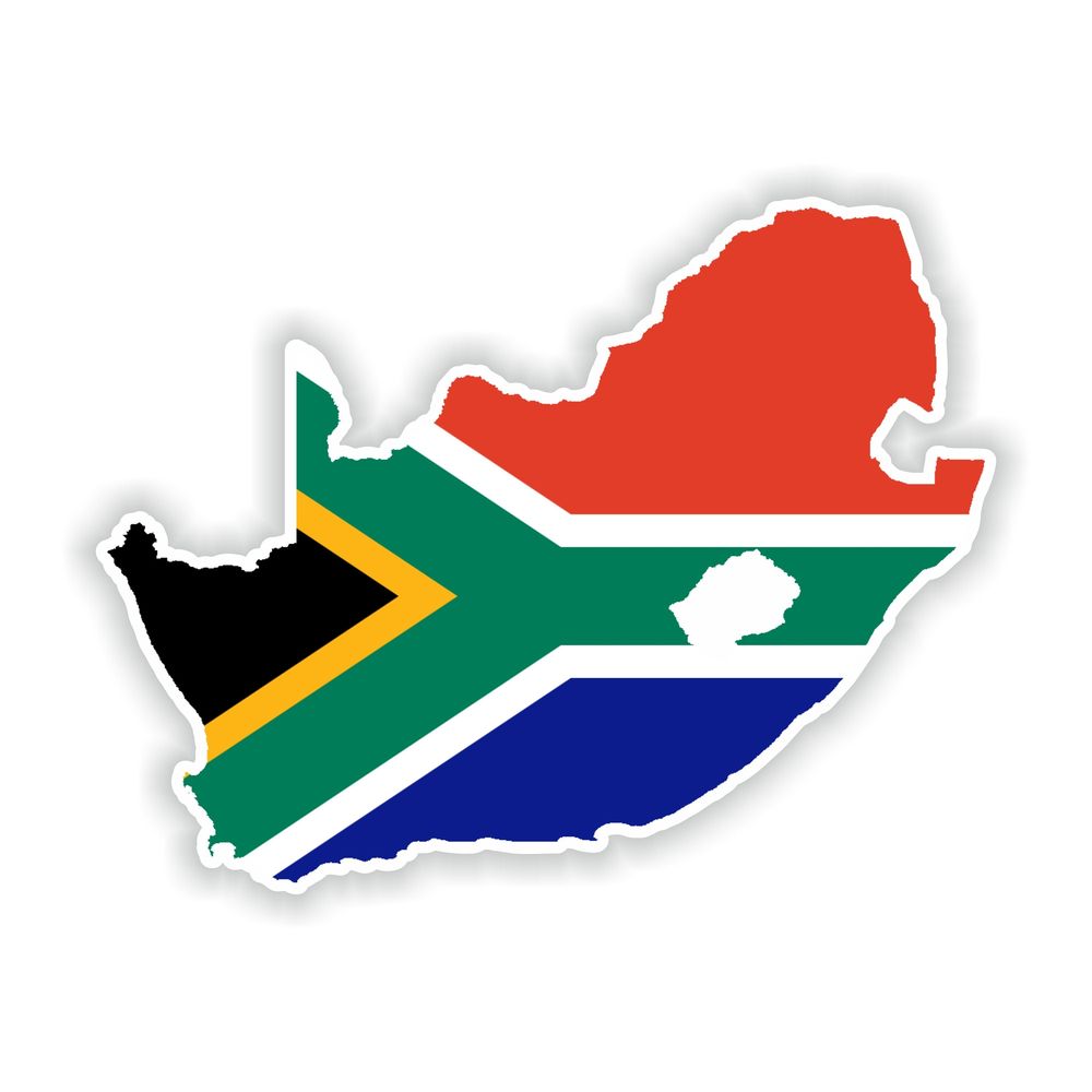 South Africa Map Flag