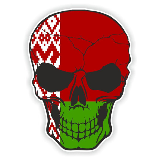 Belarus Skull With Flag