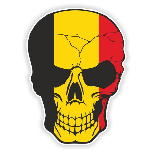 Belgium Skull With Flag