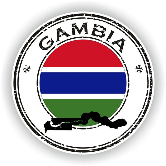 Gambia Seal Round Flag