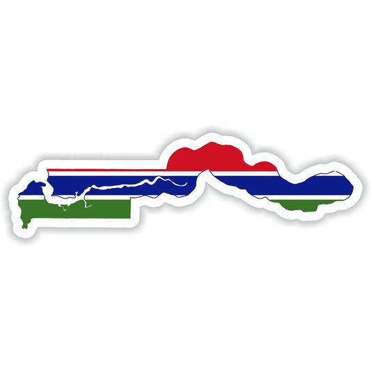 Gambia Map Flag