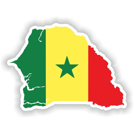 Senegal Map Flag