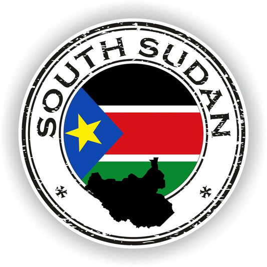 South Sudan Seal Round Flag #02