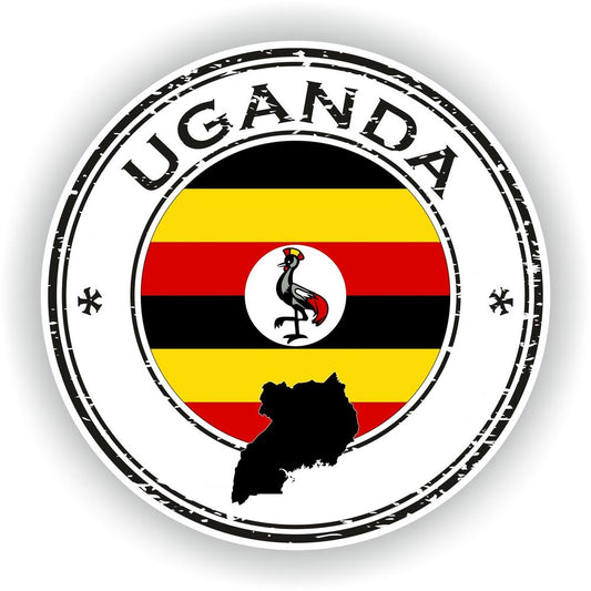 Uganda Seal Round Flag