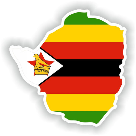 Zimbabwe Map Flag