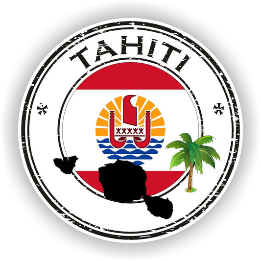 Tahiti Seal Round Flag