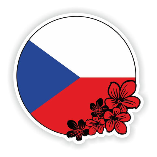 Czech Republic Round Flag