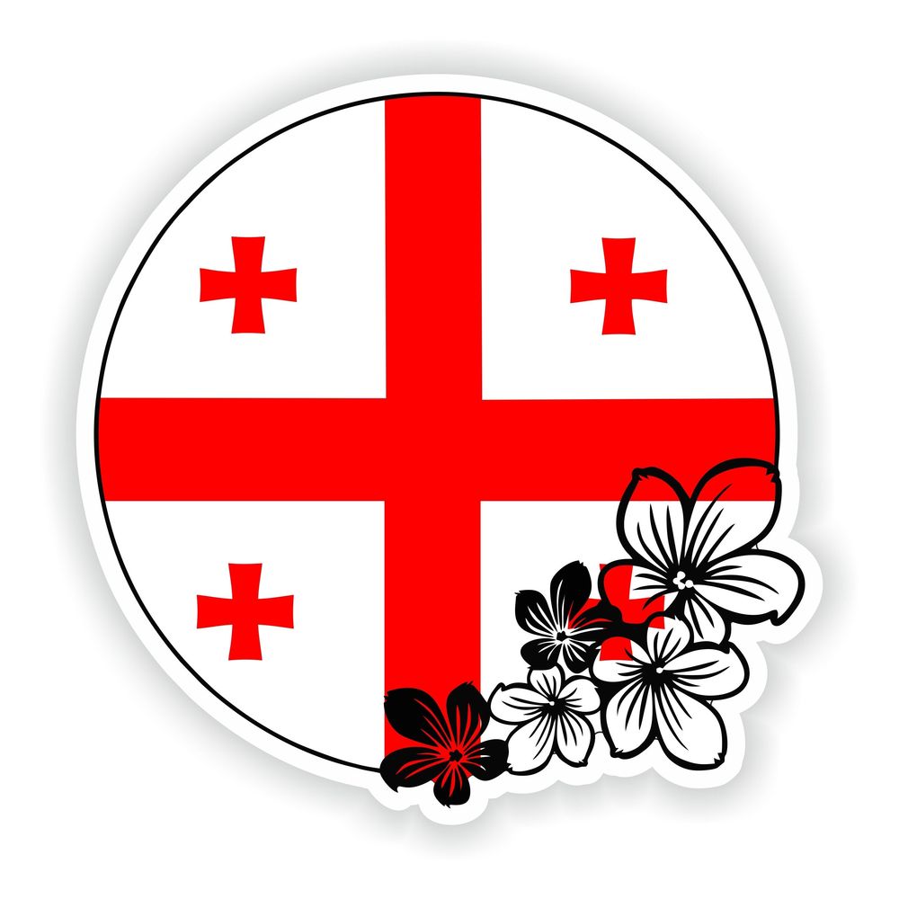 Georgia Round Flag