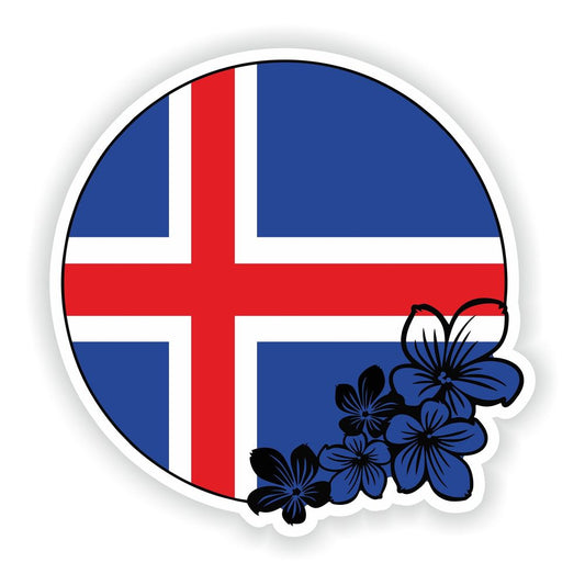 Iceland Round Flag