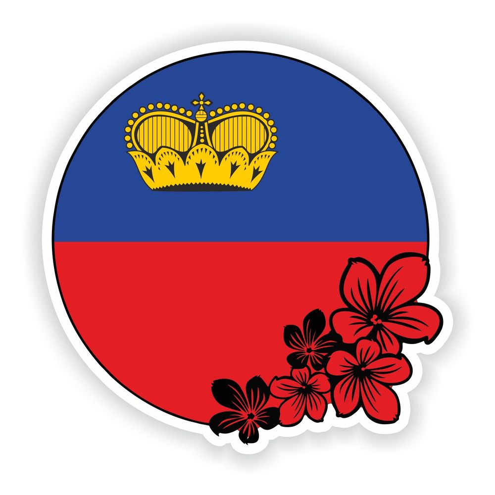 Liechtenstein Round Flag