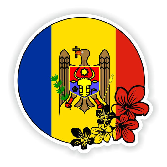 Moldova Round Flag