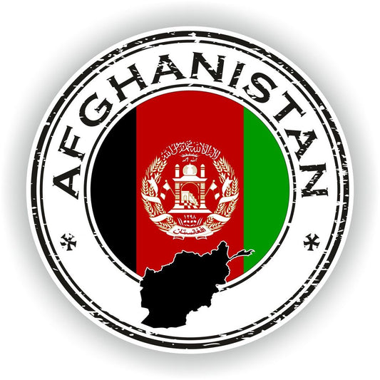 Afghanistan Seal Round Flag