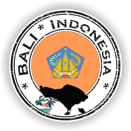 Bali Indonesia Seal Round Flag