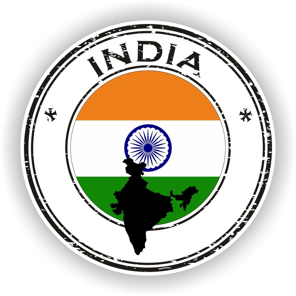 India Seal Round Flag