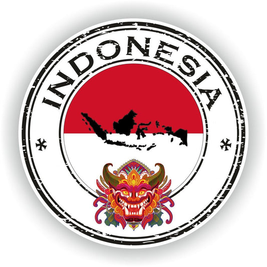 Indonesia Seal Round Flag