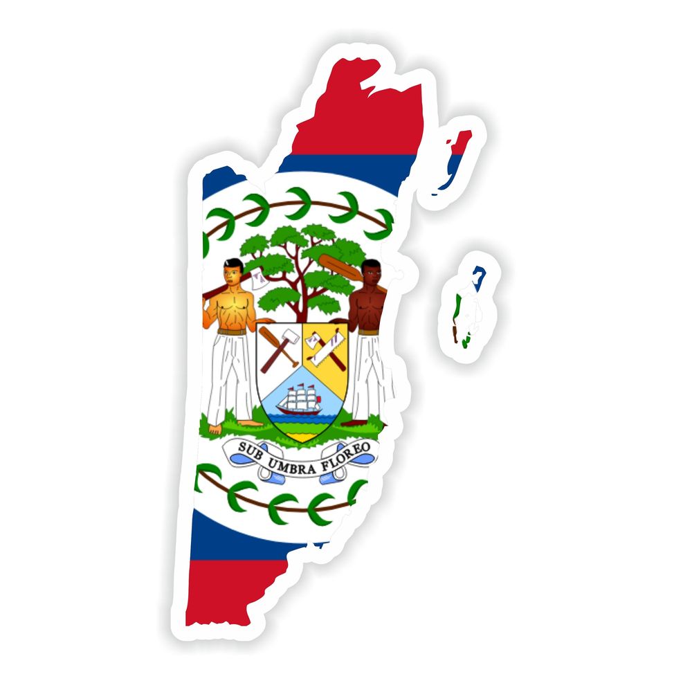 Belize Map Flag