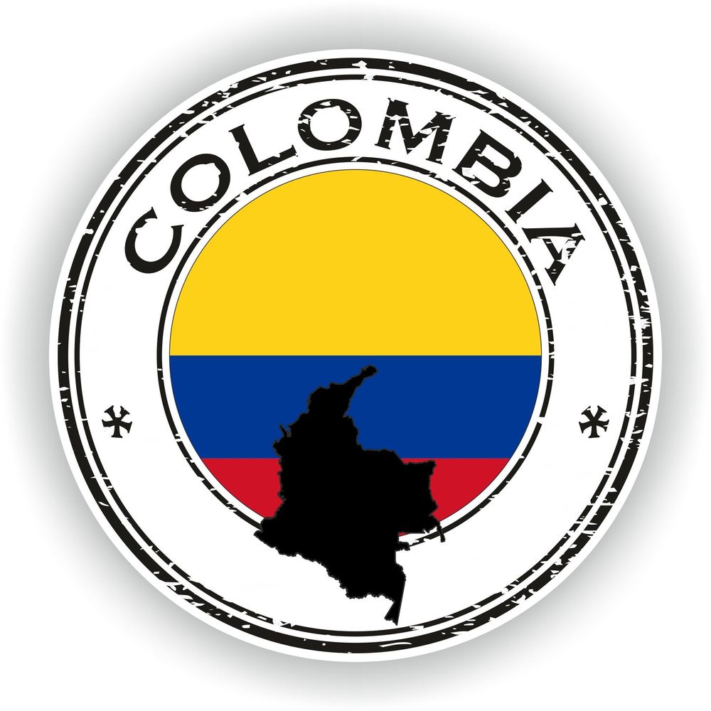 Colombia Seal Round Flag