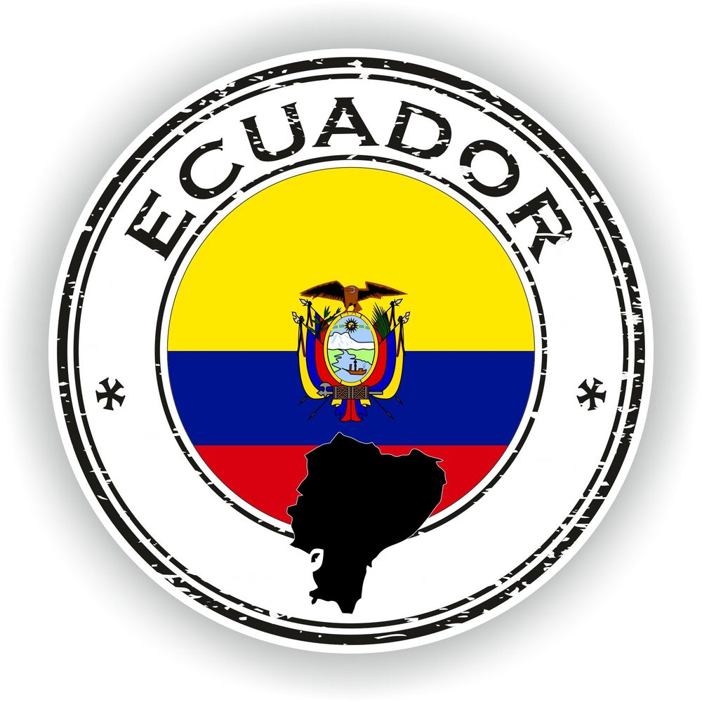 Ecuador Seal Round Flag