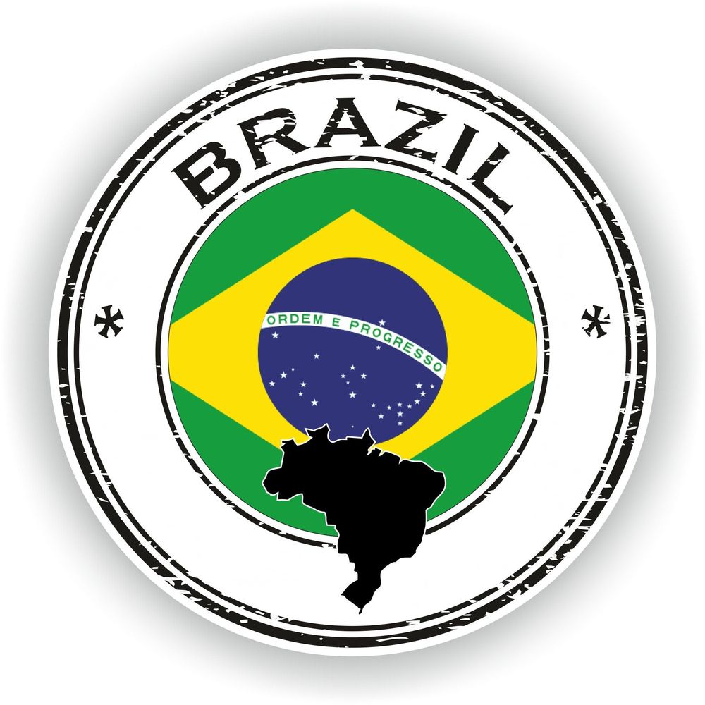 Brazil Seal Round Flag
