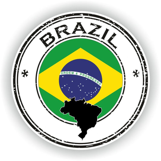 Brazil Seal Round Flag