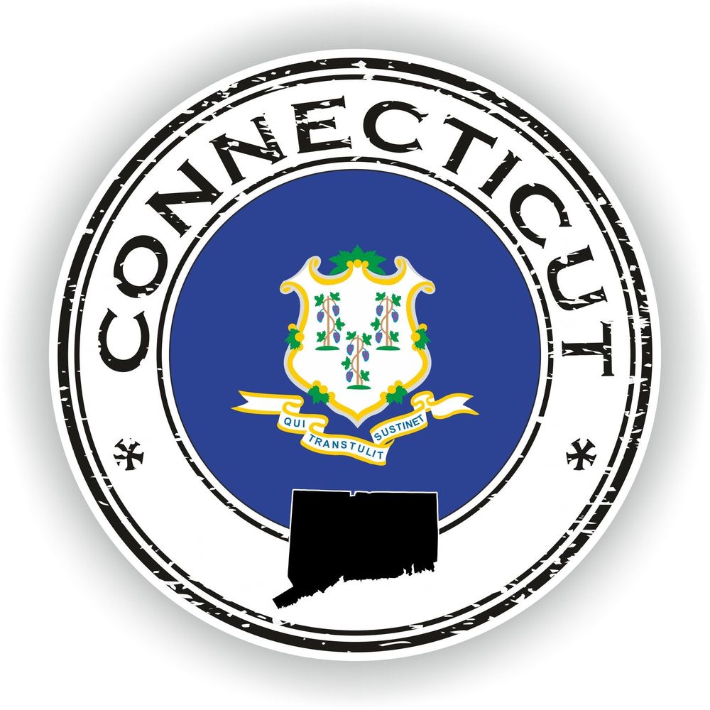 Connecticut Seal Round Flag
