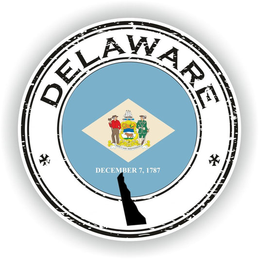 Delaware Seal Round Flag