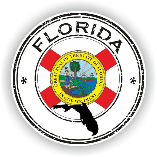 Florida Seal Round Flag