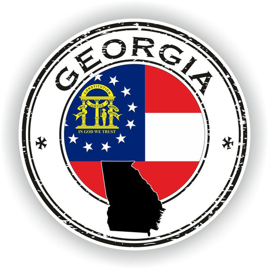 Georgia Seal Round Flag