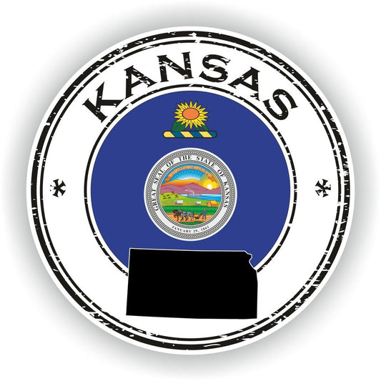 Kansas Seal Round Flag