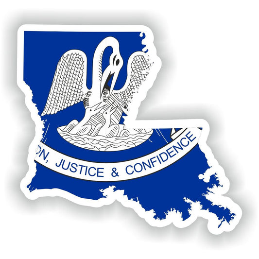 Louisiana Map Flag