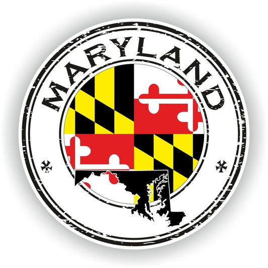 Maryland Seal Round Flag