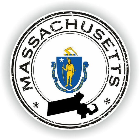 Massachusetts Seal Round Flag