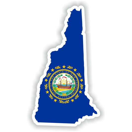 New Hampshire Map Flag