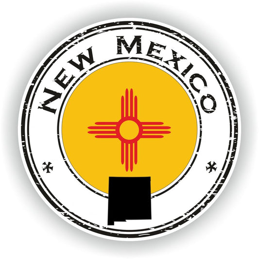 New Mexico Seal Round Flag