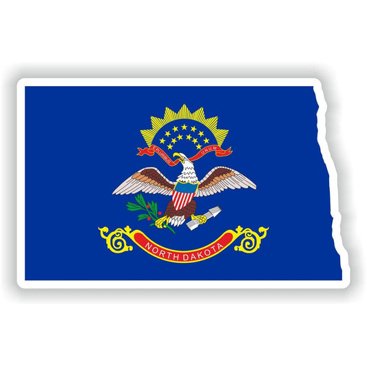 North Dakota Map Flag