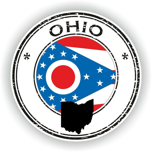 Ohio Seal Round Flag