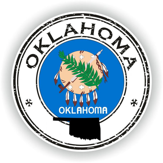 Oklahoma Seal Round Flag